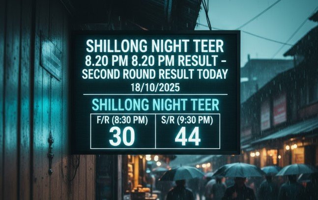 Shillong Night Teer 8.20 PM Result – Second Round Result Today